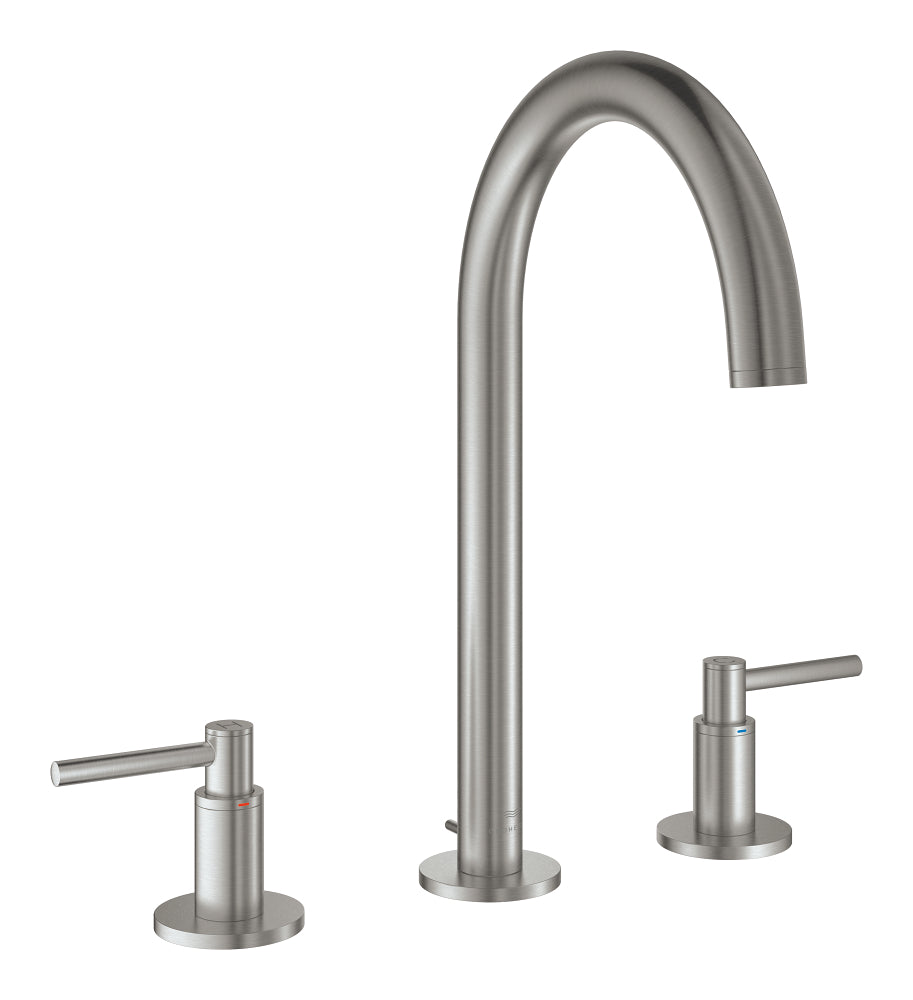 Grohe Atrio 3 Delikli Ankastre Lavabo Bataryası, Sifon Kumandalı, Paslanmaz Çelik - GROHE 20649DC0