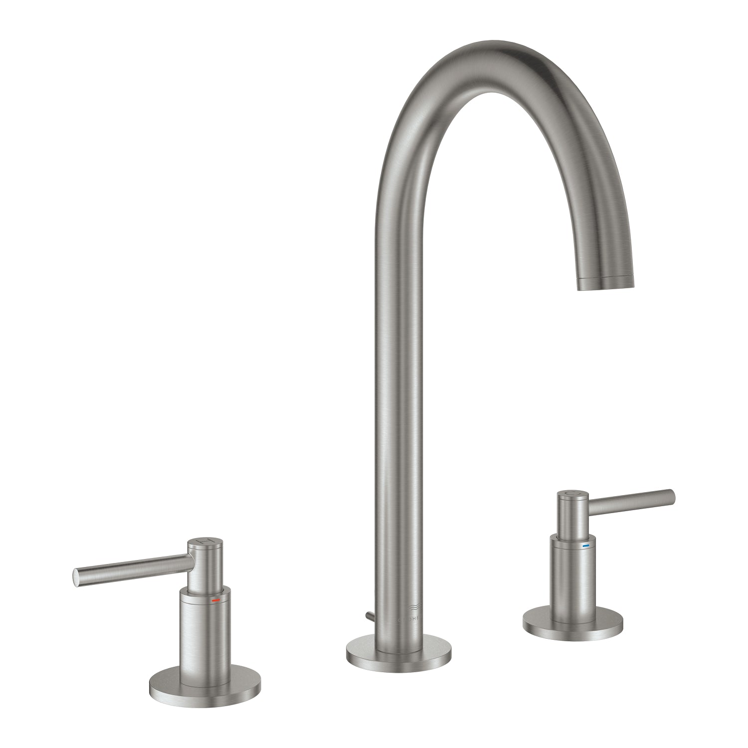 Grohe Atrio 3 Delikli Ankastre Lavabo Bataryası, Sifon Kumandalı, Paslanmaz Çelik - alternatif görünüm - GROHE 20649DC0
