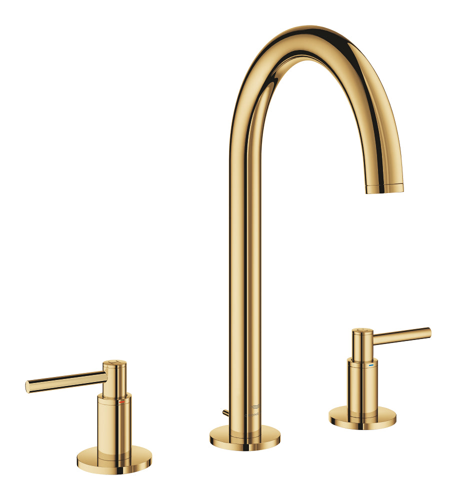Grohe Atrio 3 Delikli Ankastre Lavabo Bataryası, Sifon Kumandalı, Altın - GROHE 20649GL0