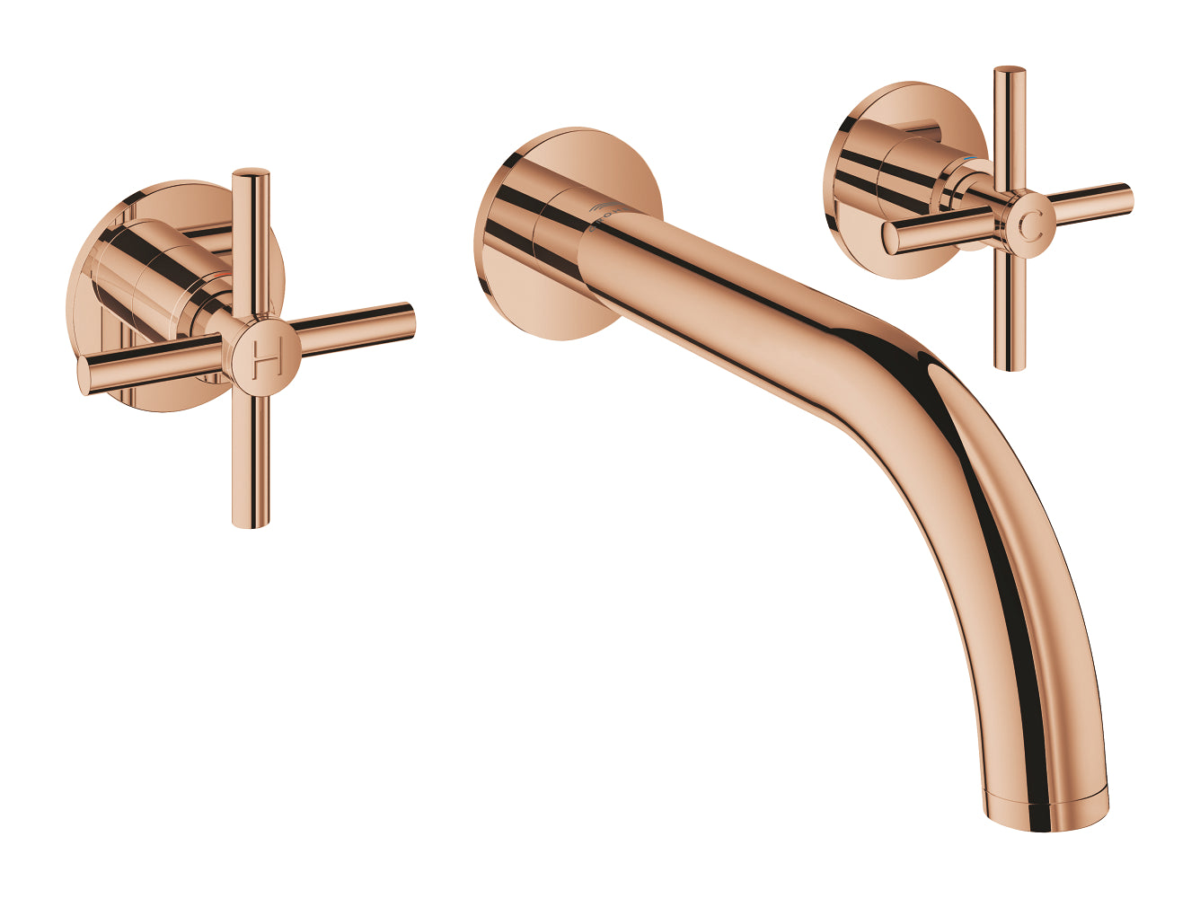 Grohe Atrio 3 Delikli Duvardan Ankastre Lavabo Bataryası (Sıva Üstü Grubu), Bakır - GROHE 20661DA0