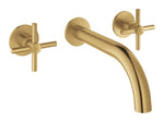 Grohe Atrio 3 Delikli Duvardan Ankastre Lavabo Bataryası (Sıva Üstü Grubu), Fırçalı Altın - GROHE 20661GN0