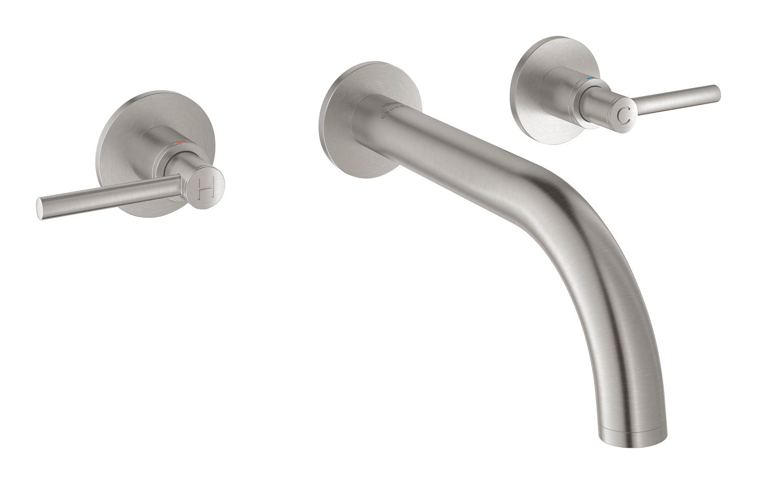 Grohe Atrio 3 Delikli Duvardan Ankastre Lavabo Bataryası (Sıva Üstü Grubu), Paslanmaz Çelik - GROHE 20662DC0