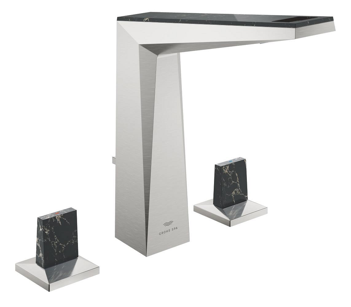 Grohe Allure Brilliant Private Collection L-Boy, 3 Delikli Lavabodan Ankastre Lavabo Bataryası, Sifon Kumandalı, Paslanmaz Çelik - GROHE 20669DC0