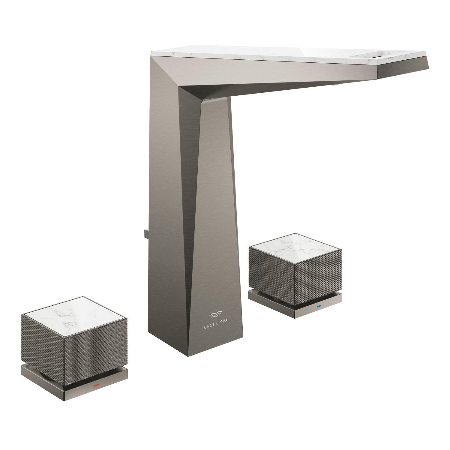 Grohe Allure Brilliant Private Collection L-Boy, 3 Delikli Lavabodan Ankastre Lavabo Bataryası, Sifon Kumandalı, Fırçalı Sert Grafit - alternatif görünüm - GROHE 20671AL0