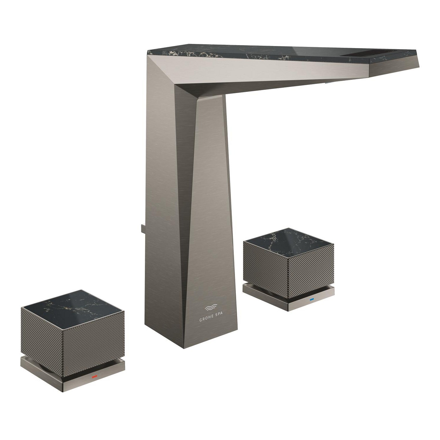 Grohe Allure Brilliant Private Collection L-Boy, 3 Delikli Lavabodan Ankastre Lavabo Bataryası, Sifon Kumandalı, Fırçalı Sert Grafit - alternatif görünüm - GROHE 20672AL0