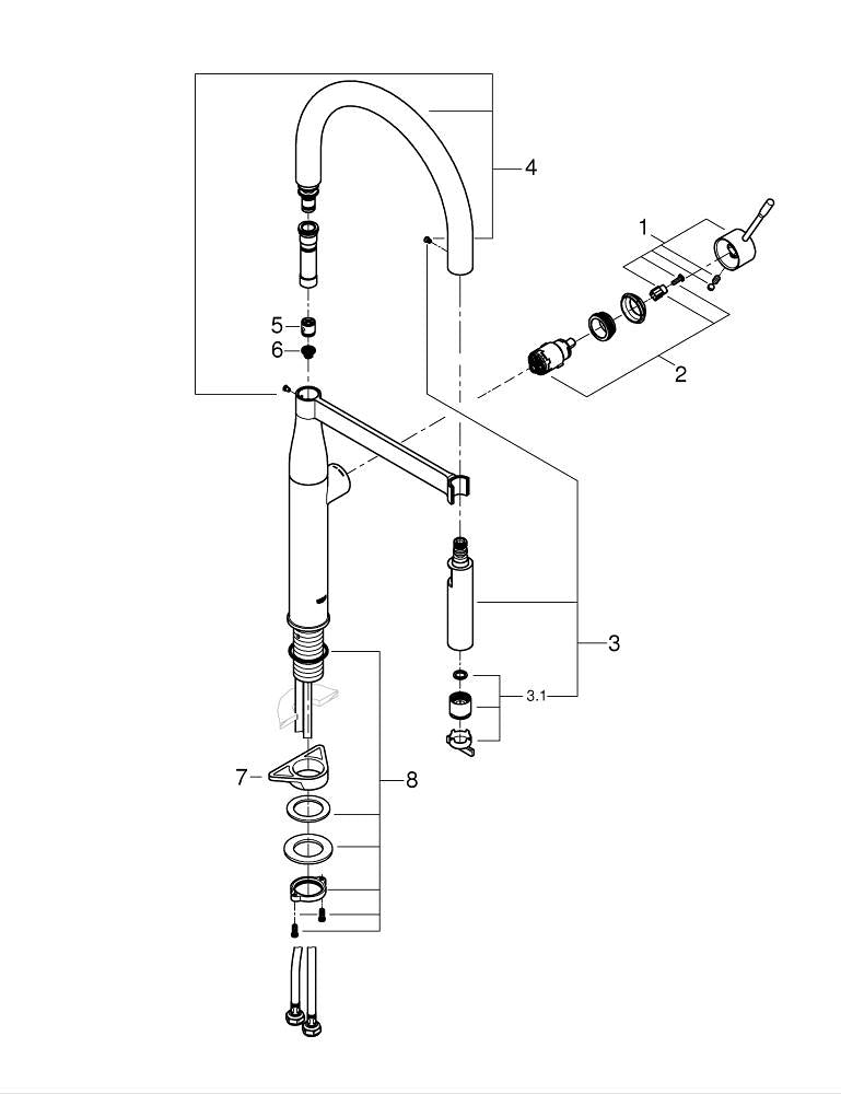 Grohe Essence Eviye Bataryası