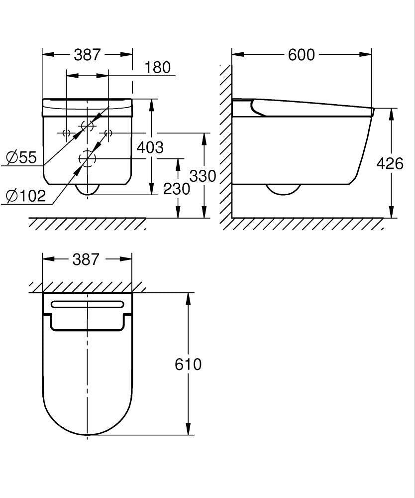 Grohe Sensia Pro Akıllı Klozet Sistemi, Alp Beyazı