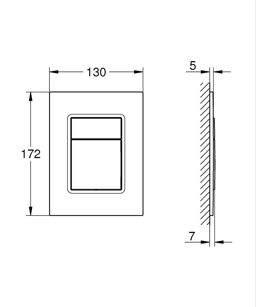 Grohe Skate Cosmopolitan S Gömme Rezervuar Kumanda Paneli, Krom
