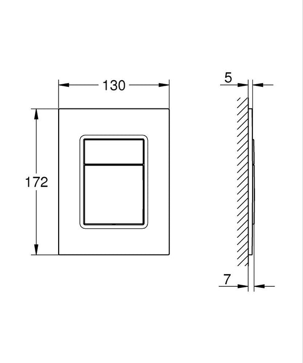 Grohe Skate Cosmopolitan S Gömme Rezervuar Kumanda Paneli, Krom