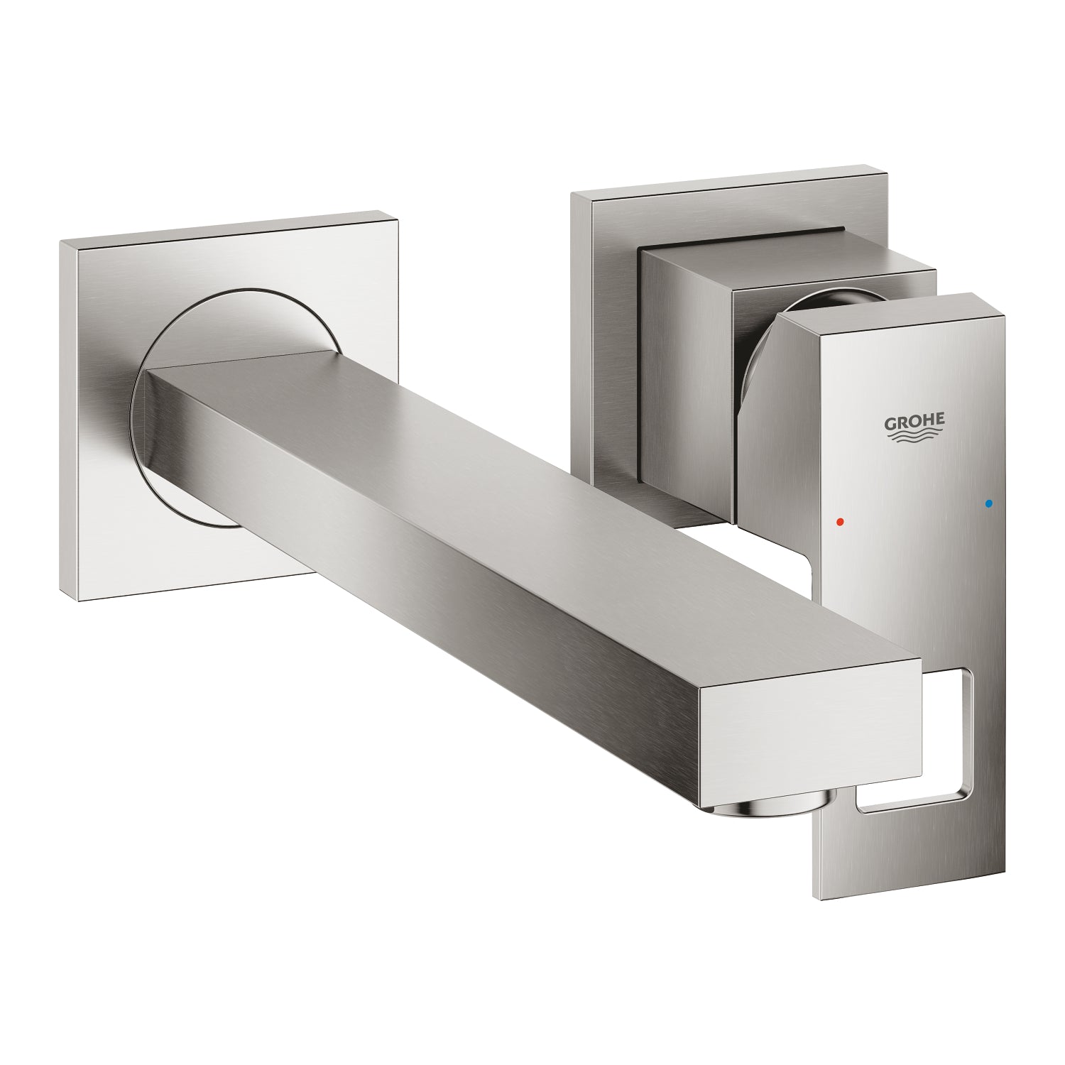 Grohe Eurocube Ankastre 2 Delikli Lavabo Bataryası (Sıva Üstü Grubu), Paslanmaz Çelik - alternatif görünüm - GROHE 23447DC0