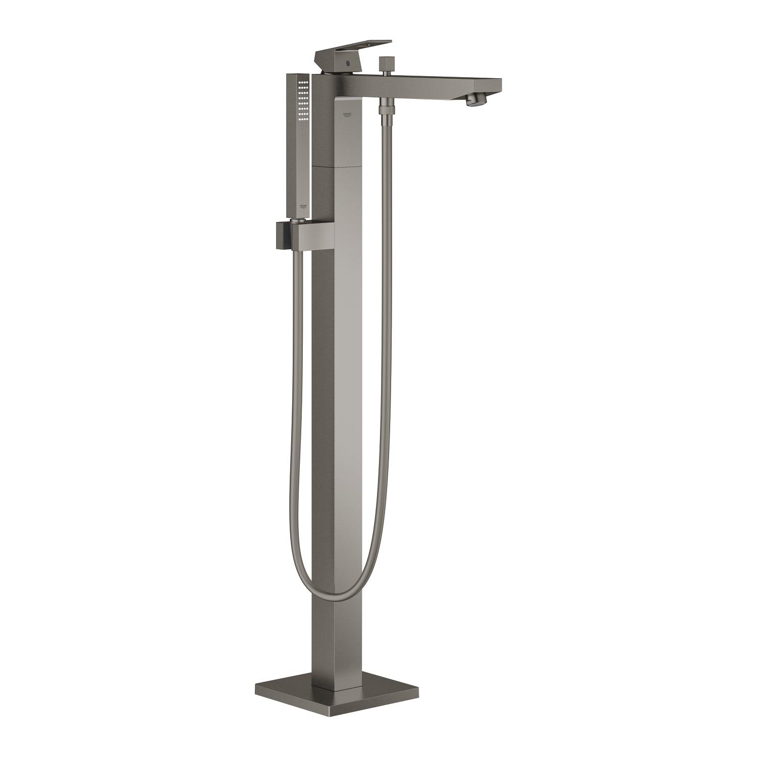 Grohe Eurocube Yerden Küvet Bataryası (Sıva Üstü Grubu), Fırçalı Sert Grafit - alternatif görünüm - GROHE 23672AL1