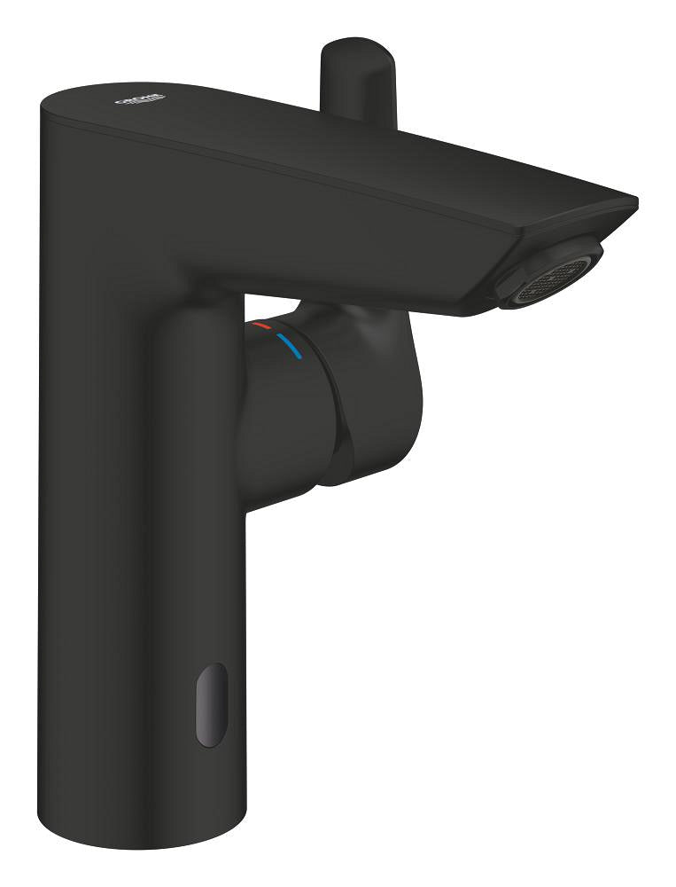 Grohe Eurosmart Fotoselli ve Manuel Kullanım Lavabo Bataryası (Pilli, Çift Su Girişli), Mat Siyah - GROHE 239752433
