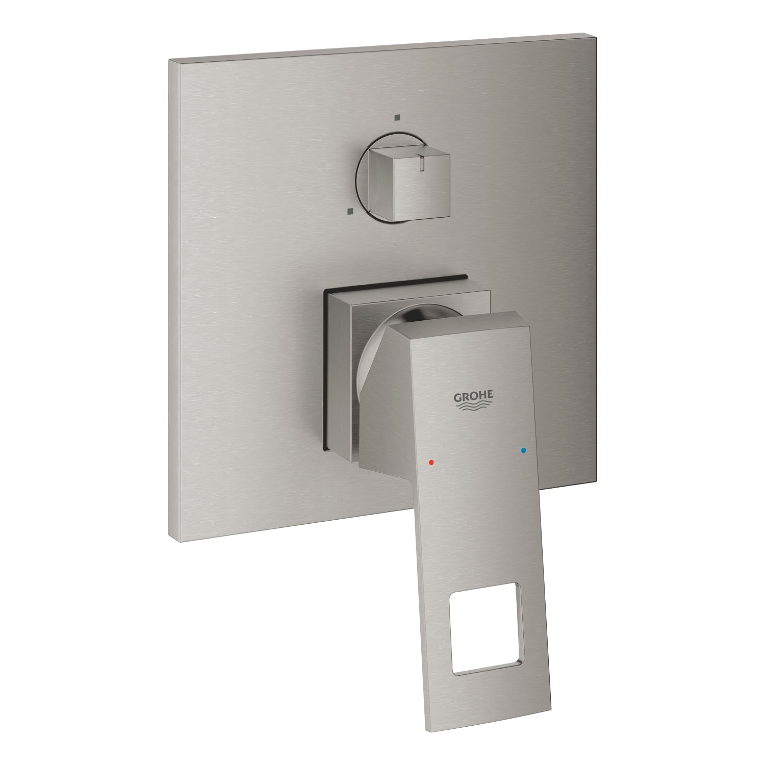 Grohe Eurocube Ankastre Banyo Bataryası (3 Yollu, Sıva Üstü Grubu), Paslanmaz Çelik - alternatif görünüm - GROHE 24094DC0