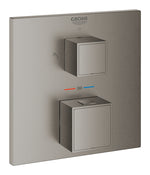 Grohe Grohtherm Cube Ankastre Termostatik Banyo Bataryası (2 Yollu, Sıva Üstü Grubu), Fırçalı Sert Grafit - GROHE 24154AL0