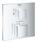 Grohe Grohtherm Cube Çift Yönlü Termostatik Ankastre Banyo Bataryası (2 Yollu, Sıva Üstü Grubu) - GROHE 24155000