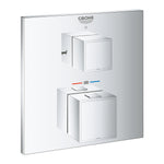 Grohe Grohtherm Cube Çift Yönlü Termostatik Ankastre Banyo Bataryası (2 Yollu, Sıva Üstü Grubu) - alternatif görünüm - GROHE 24155000