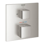Grohe Grohtherm Cube Çift Yönlü Termostatik Ankastre Banyo Bataryası (2 Yollu, Sıva Üstü Grubu), Paslanmaz Çelik - alternatif görünüm - GROHE 24155DC0
