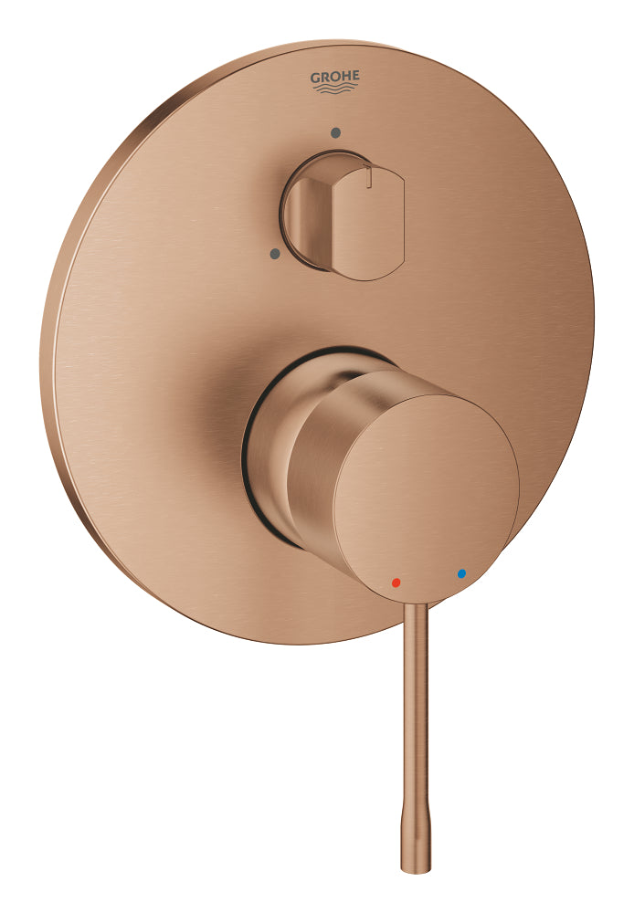 Grohe Essence Ankastre Banyo/Duş Bataryası (Sıva Üstü Grubu), 3 Yollu, Fırçalı Bakır - GROHE 24169DL1