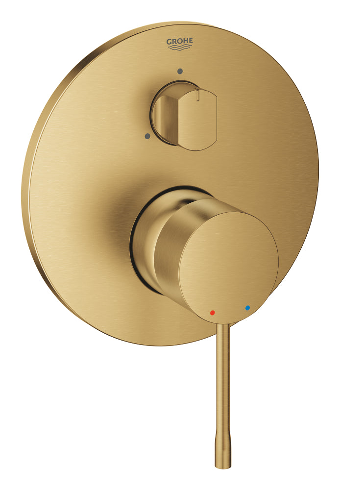 Grohe Essence Ankastre Banyo/Duş Bataryası (Sıva Üstü Grubu), 3 Yollu, Fırçalı Altın - GROHE 24169GN1
