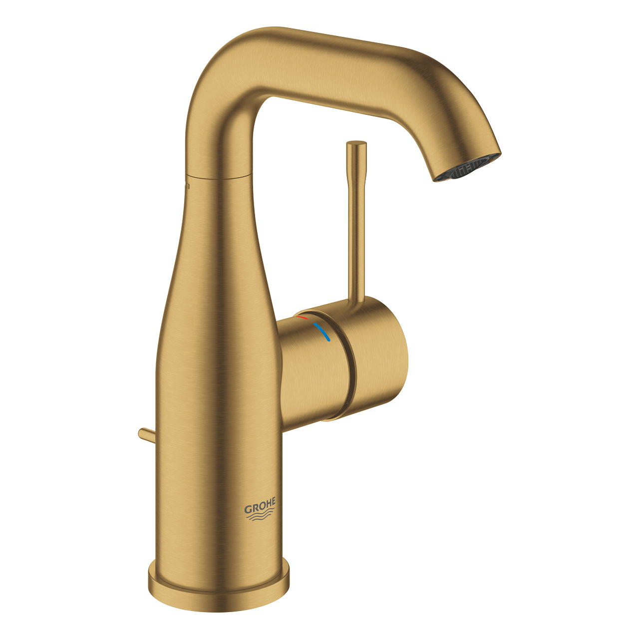Grohe Essence New Lavabo Bataryası, Sifon Kumandalı, Fırçalı Altın