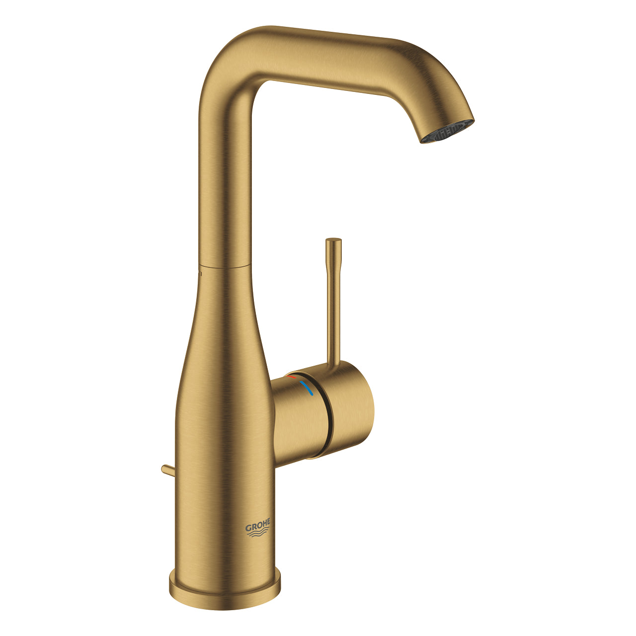 Grohe Essence Yüksek Lavabo Bataryası, Sifon Kumandalı, Fırçalı Altın