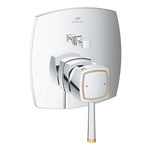 Grohe Grandera Ankastre Banyo/Duş Bataryası (Sıva Üstü Grubu), 2 Yollu, Krom-Altın - alternatif görünüm - GROHE 24260IG0