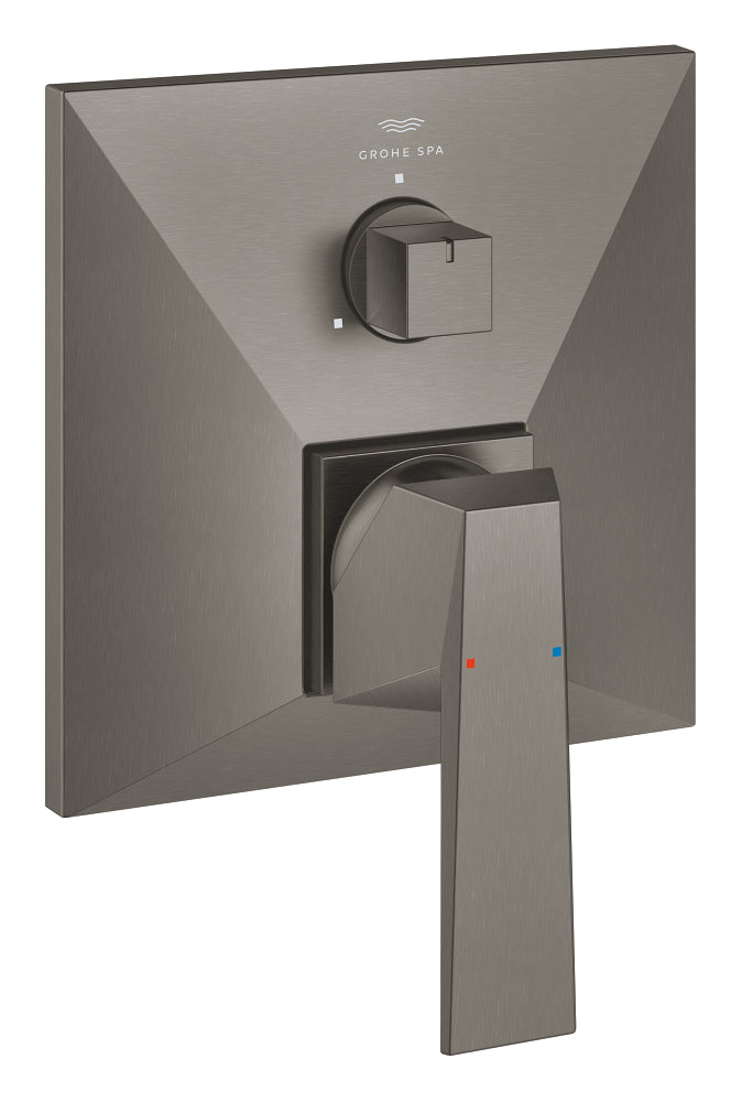 Grohe Allure Brilliant Ankastre Banyo ve Duş Bataryası (Sıva Üstü Grubu), 3 Yollu, Fırçalı Sert Grafit - GROHE 24340AL0