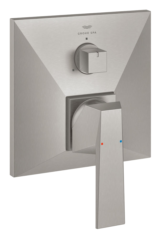 Grohe Allure Brilliant Ankastre Banyo ve Duş Bataryası (Sıva Üstü Grubu), 3 Yollu, Paslanmaz Çelik - GROHE 24340DC0