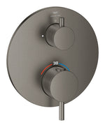 Grohe Atrio Ankastre Termostatik Duş Bataryası (Sıva Üstü Grubu), Tek Çıkışlı, Fırçalı Sert Grafit - GROHE 24357AL0