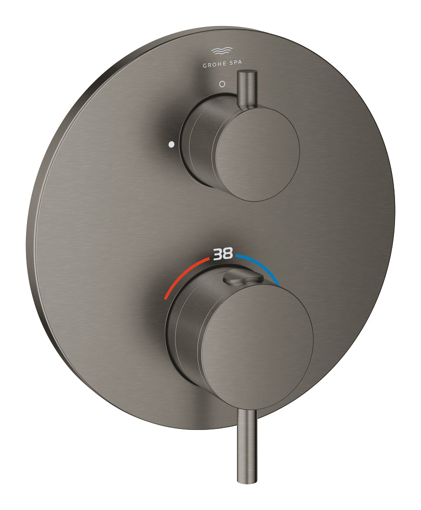 Grohe Atrio Ankastre Termostatik Duş Bataryası (Sıva Üstü Grubu), Tek Çıkışlı, Fırçalı Sert Grafit - GROHE 24357AL0