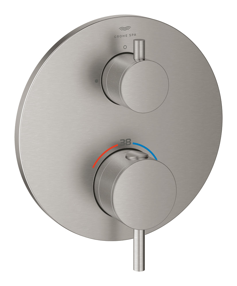 Grohe Atrio Ankastre Termostatik Duş Bataryası (Sıva Üstü Grubu), Tek Çıkışlı, Paslanmaz Çelik - GROHE 24357DC0