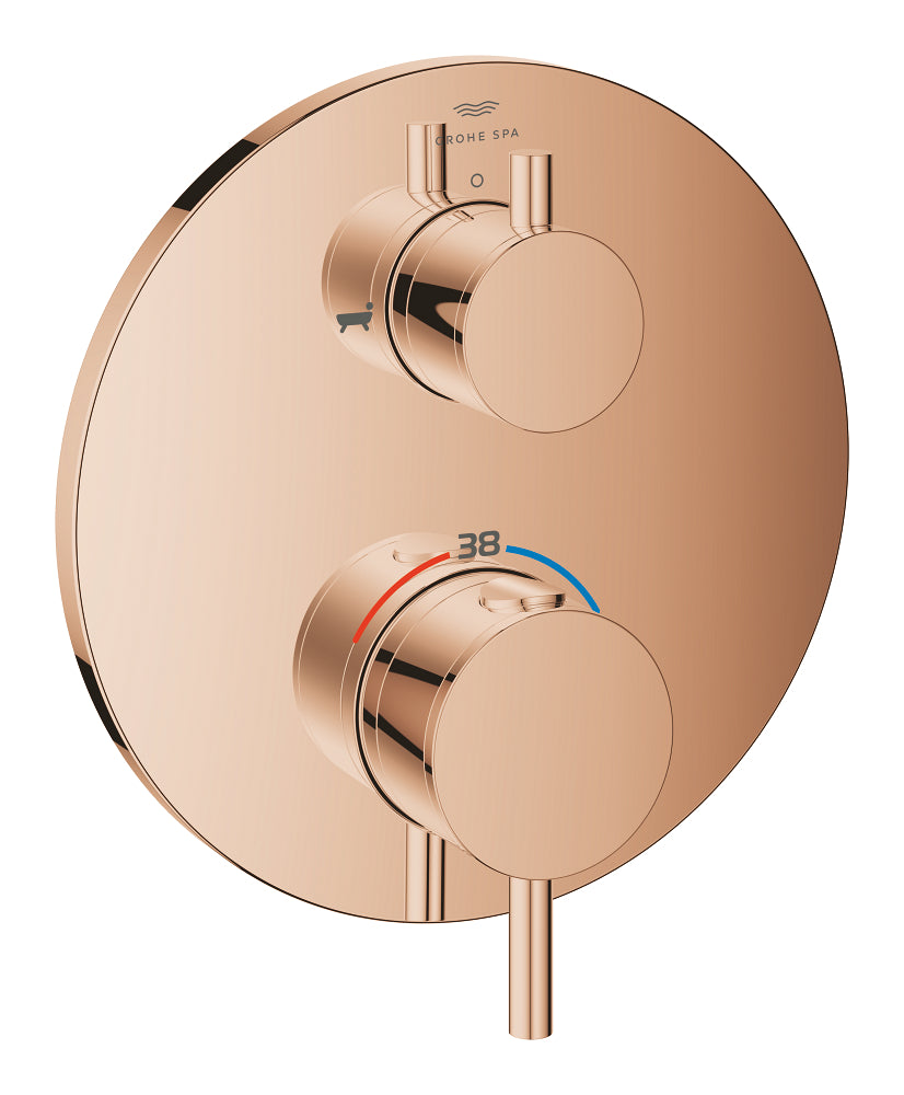 Grohe Atrio Termostatik Banyo/Duş Bataryası (Sıva Üstü Grubu), 2 Yollu, Bakır - GROHE 24359DA0