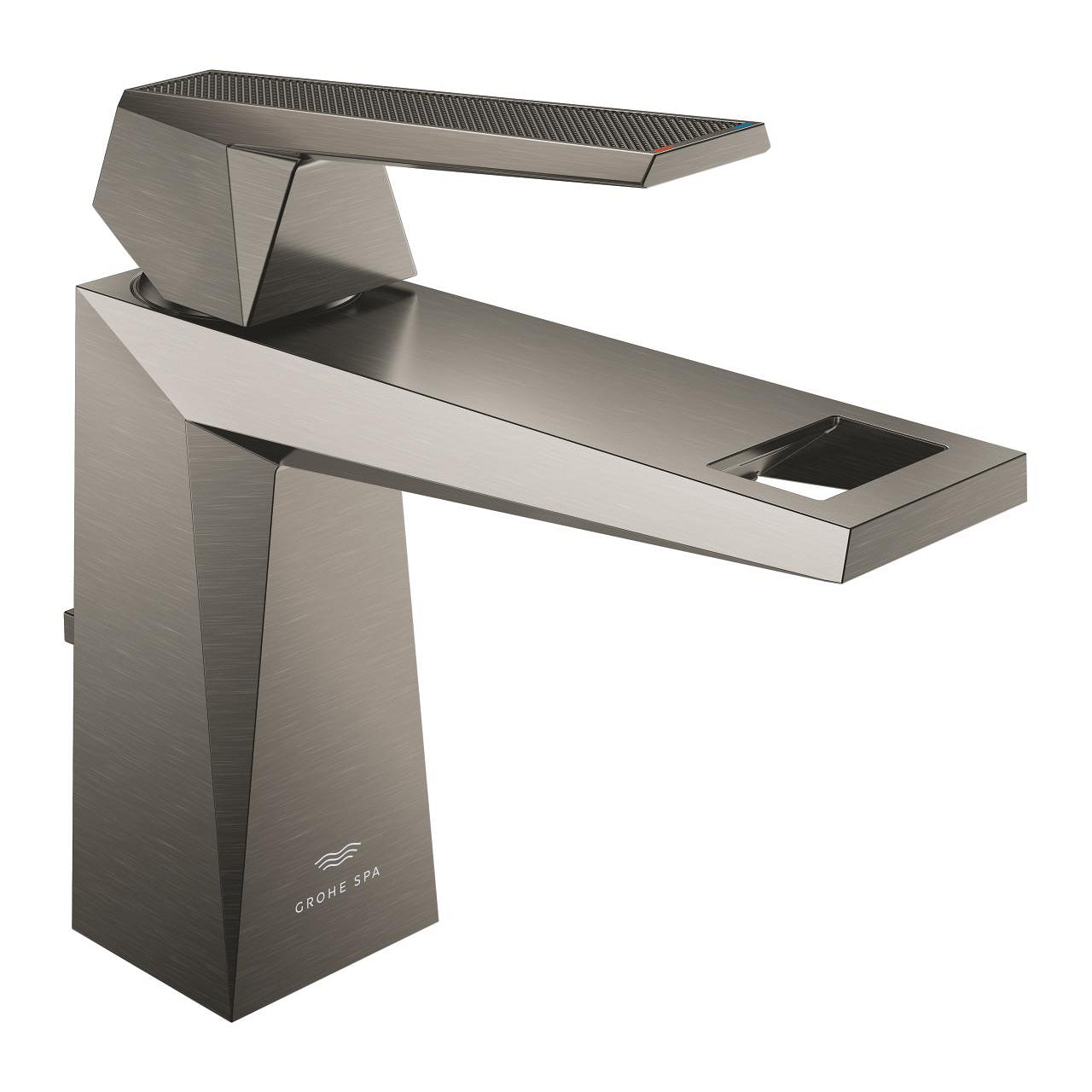 Grohe Allure Brilliant Private Collection M-Boy Lavabo Bataryası, Sifon Kumandalı, Fırçalı Sert Grafit