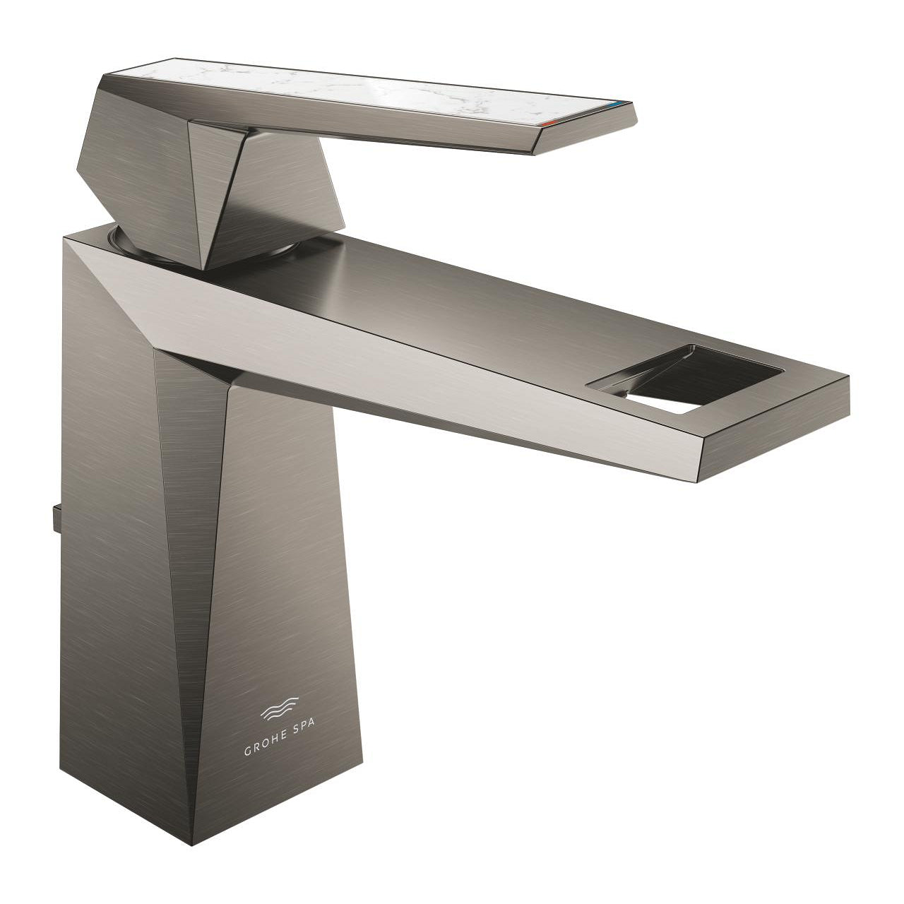 Grohe Allure Brilliant Private Collection M-Boy Lavabo Bataryası, Sifon Kumandalı, Fırçalı Sert Grafit