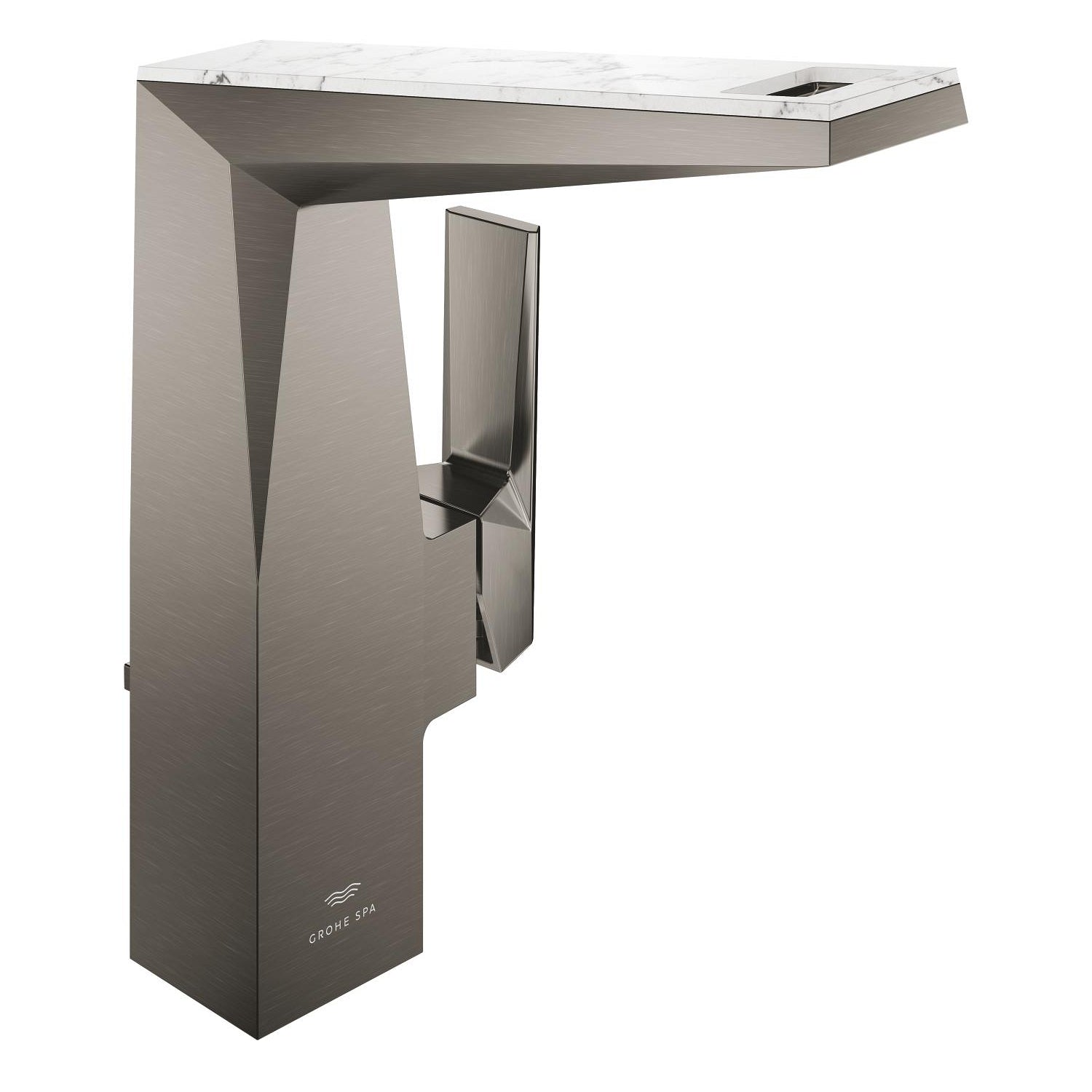 Grohe Allure Brilliant Private Collection L-Boy Sifon Kumandalı Yüksek Lavabo Bataryası, Fırçalı Sert Grafit - alternatif görünüm - GROHE 24408AL0