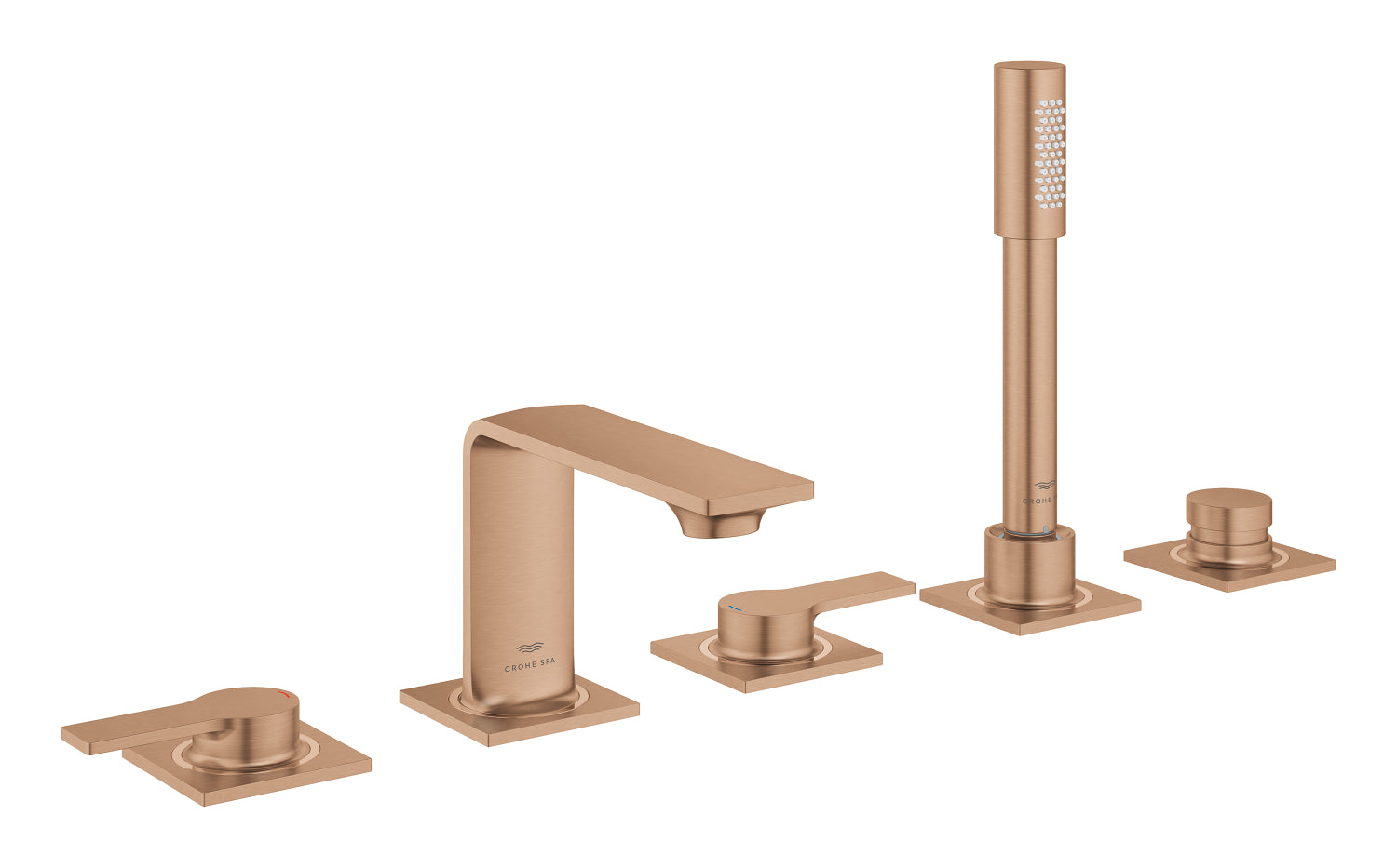 Grohe Allure 5 Delikli Küvet Bataryası, Fırçalı Bakır - GROHE 25221DL1