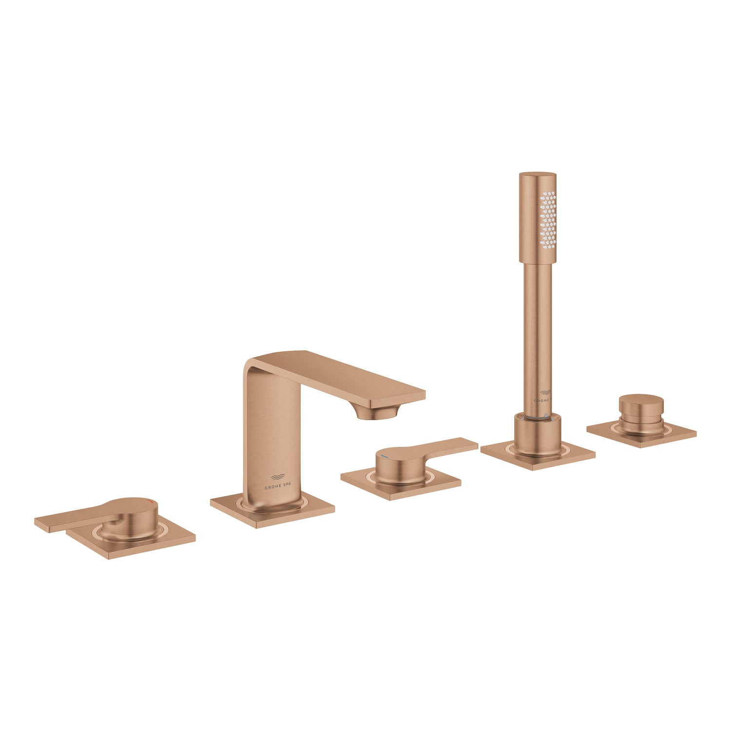 Grohe Allure 5 Delikli Küvet Bataryası, Fırçalı Bakır - alternatif görünüm - GROHE 25221DL1