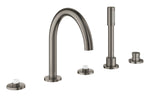 Grohe Atrio Private Collection 5 Delikli Ankastre Küvet Bataryası (Sıva Üstü Grubu), Fırçalı Sert Grafit - GROHE 25224AL0