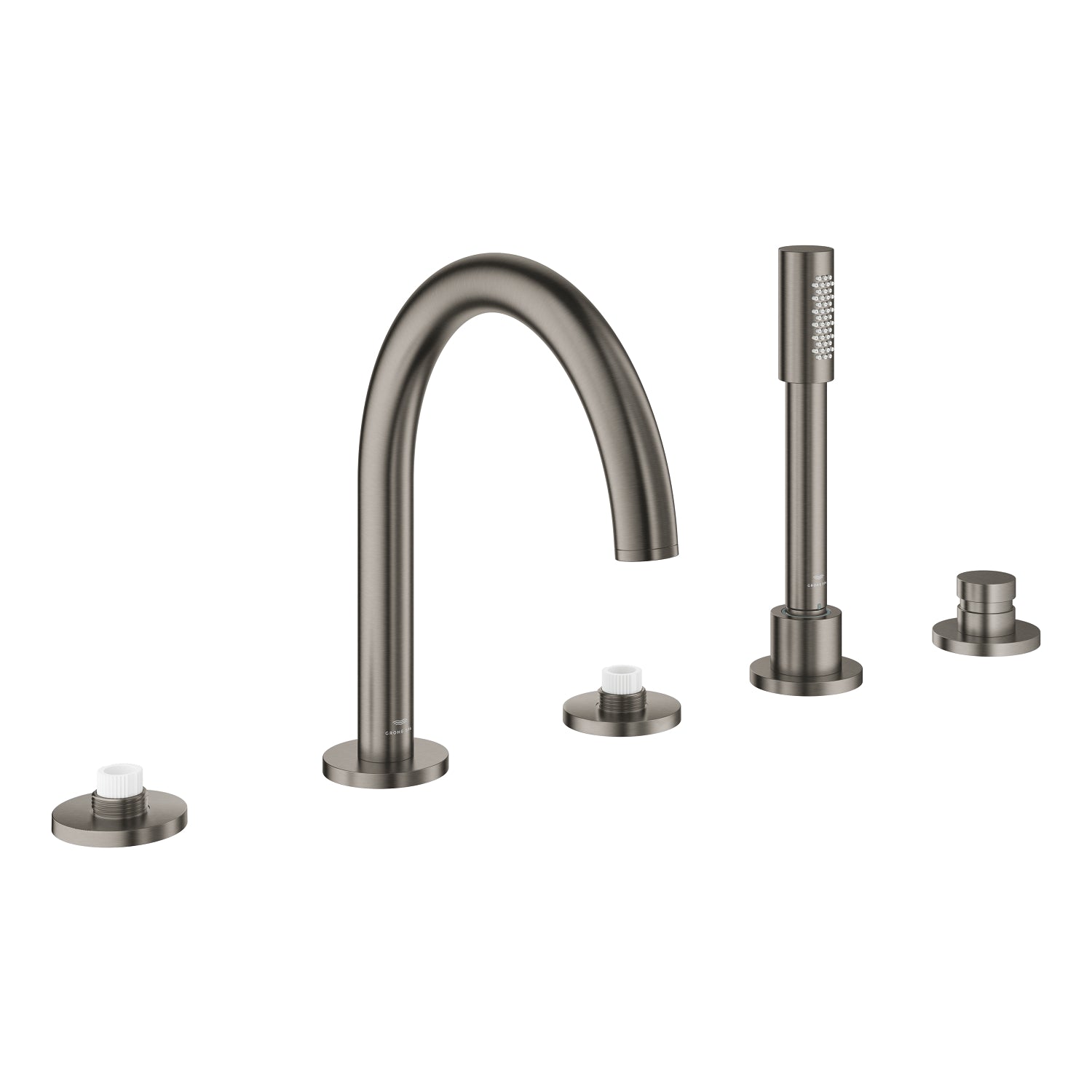 Grohe Atrio Private Collection 5 Delikli Ankastre Küvet Bataryası (Sıva Üstü Grubu), Fırçalı Sert Grafit - alternatif görünüm - GROHE 25224AL0
