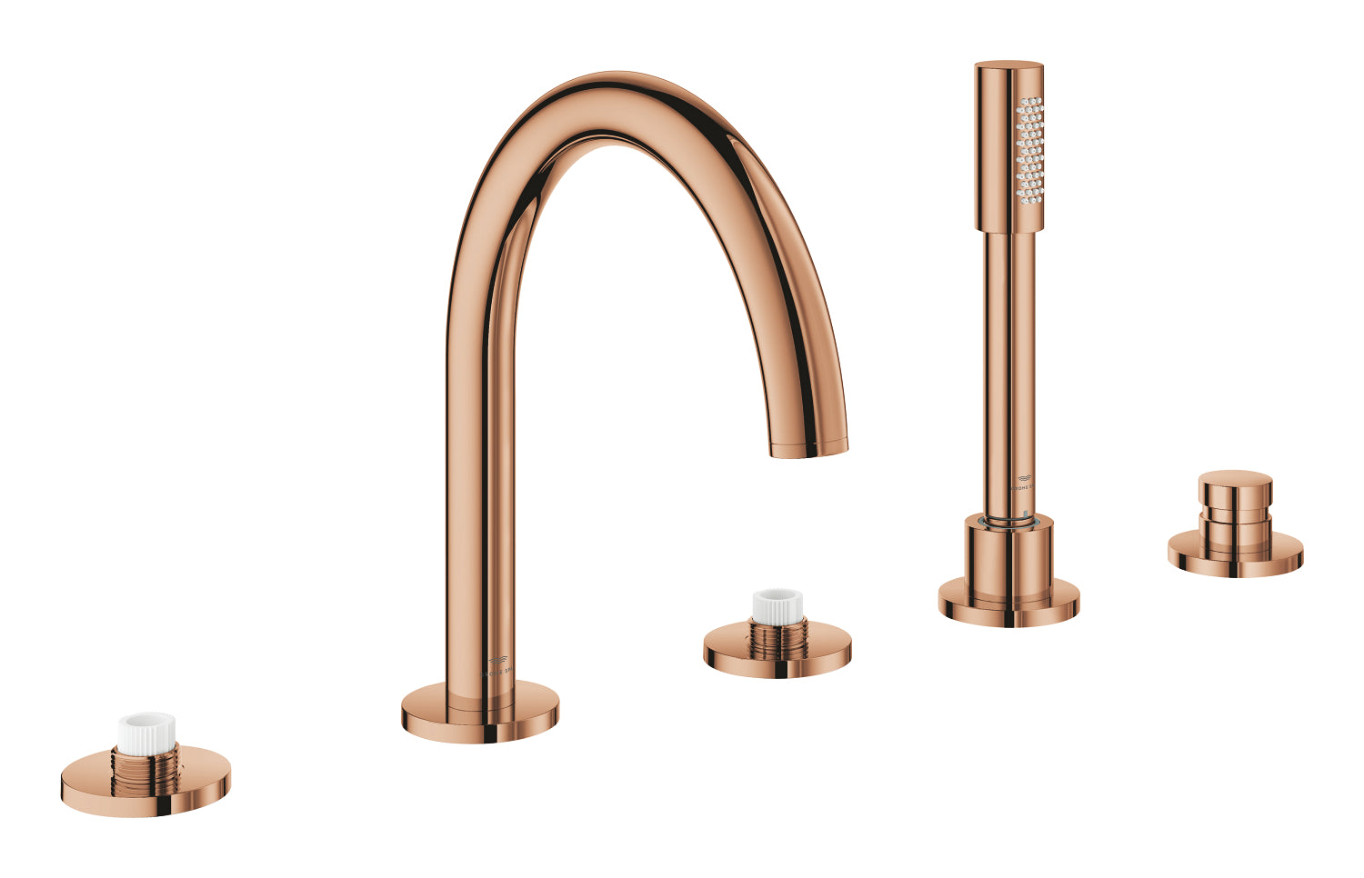 Grohe Atrio Private Collection 5 Delikli Ankastre Küvet Bataryası (Sıva Üstü Grubu), Bakır - GROHE 25224DA0