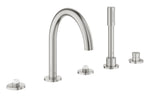 Grohe Atrio Private Collection 5 Delikli Ankastre Küvet Bataryası (Sıva Üstü Grubu), Paslanmaz Çelik - GROHE 25224DC0