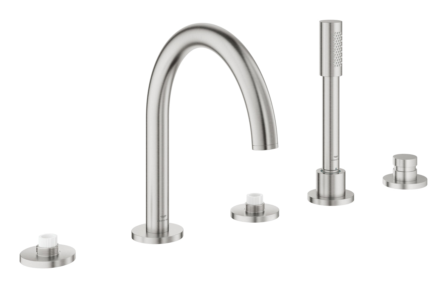 Grohe Atrio Private Collection 5 Delikli Ankastre Küvet Bataryası (Sıva Üstü Grubu), Paslanmaz Çelik - GROHE 25224DC0