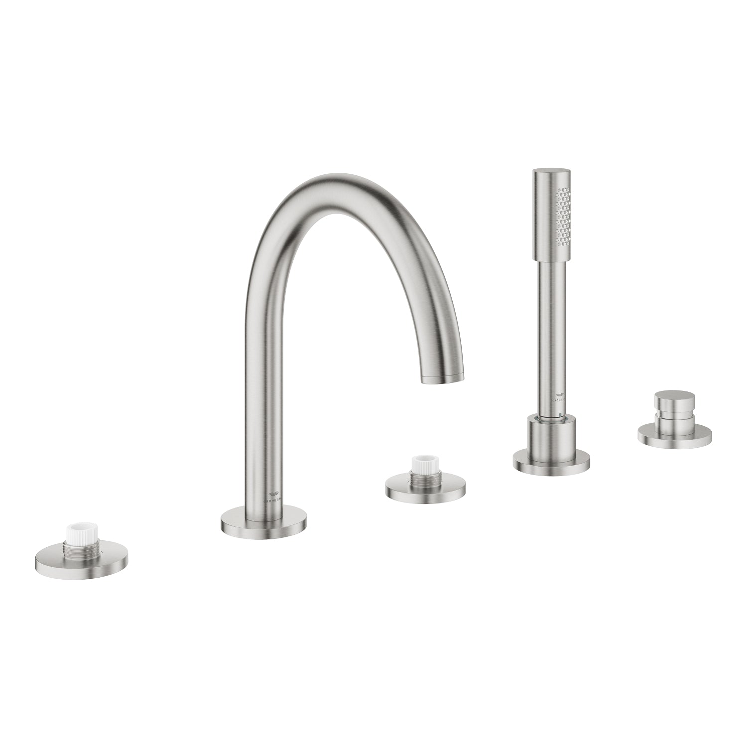 Grohe Atrio Private Collection 5 Delikli Ankastre Küvet Bataryası (Sıva Üstü Grubu), Paslanmaz Çelik - alternatif görünüm - GROHE 25224DC0