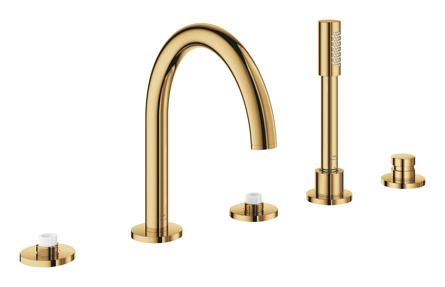 Grohe Atrio Private Collection 5 Delikli Ankastre Küvet Bataryası (Sıva Üstü Grubu), Altın - GROHE 25224GL0