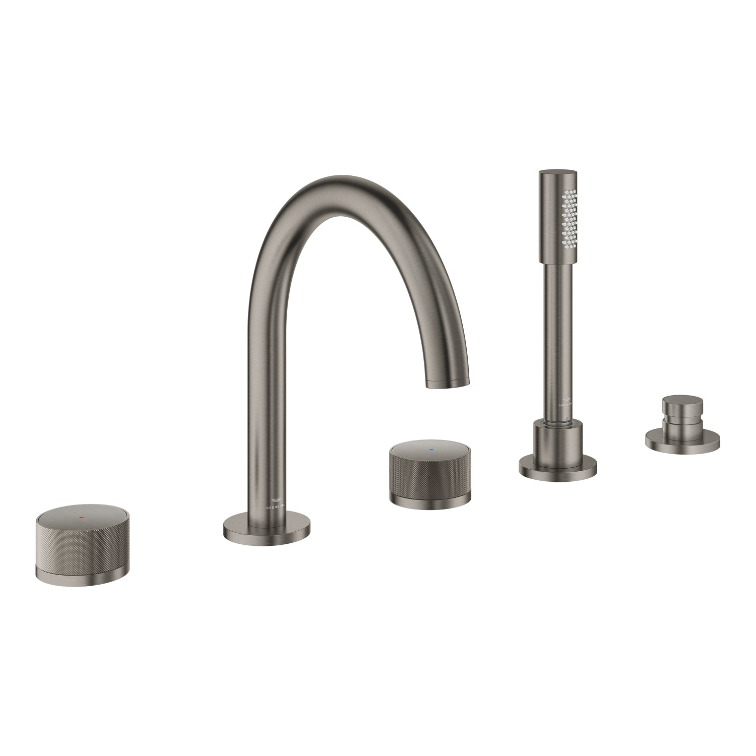 Grohe Atrio Private Collection 5 Delikli Ankastre Küvet Bataryası (Sıva Üstü Grubu), Fırçalı Sert Grafit - alternatif görünüm - GROHE 25226AL0