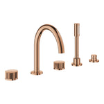 Grohe Atrio Private Collection 5 Delikli Ankastre Küvet Bataryası (Sıva Üstü Grubu), Bakır - alternatif görünüm - GROHE 25226DA0