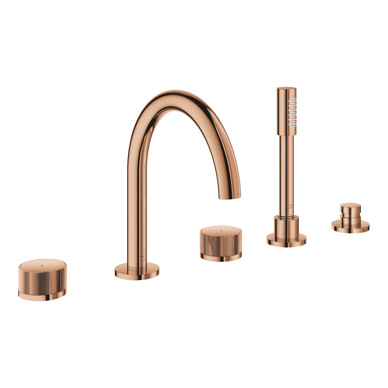 Grohe Atrio Private Collection 5 Delikli Ankastre Küvet Bataryası (Sıva Üstü Grubu), Bakır - alternatif görünüm - GROHE 25226DA0