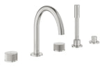 Grohe Atrio Private Collection 5 Delikli Ankastre Küvet Bataryası (Sıva Üstü Grubu), Paslanmaz Çelik - GROHE 25226DC0