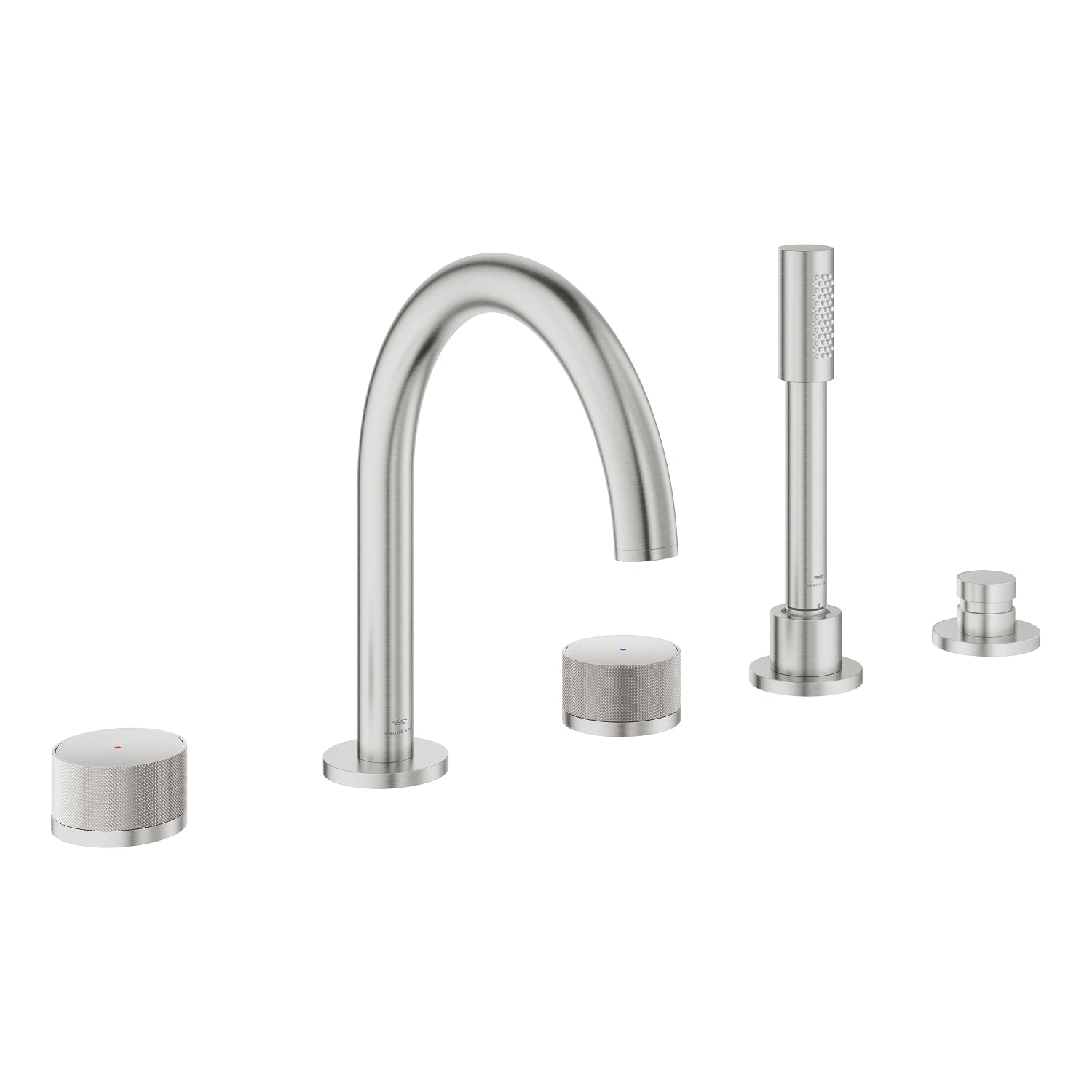 Grohe Atrio Private Collection 5 Delikli Ankastre Küvet Bataryası (Sıva Üstü Grubu), Paslanmaz Çelik - alternatif görünüm - GROHE 25226DC0