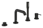 Grohe Essence Dört Delikli Ankastre Küvet Bataryası (Sıva Üstü Grubu), Hayalet Siyah - GROHE 25251KF1